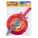 Kit Infantil Espada Escudo Flash Veloz Vingadores Marvel Criança Liga Da Justiça