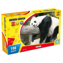 Jogo Quebra Cabeça Zoo Panda 108PÇS Brinquedo Nig Criança Diversão Passatempo Megalomania