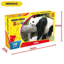 Jogo Quebra Cabeça Zoo Panda 108PÇS Brinquedo Nig Criança Diversão Passatempo Megalomania