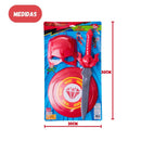 Kit Infantil Máscara Escudo Espada Flash Herói Veloz Marvel Criança Liga Justiça