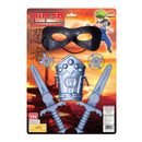 Kit Infantil Ninja Espada Máscara Bracelete Criança Carnaval Luta Marcial Festa