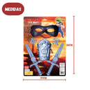 Kit Infantil Ninja Espada Máscara Bracelete Criança Carnaval Luta Marcial Festa