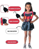 Fantasia Infantil Menina Pirata Capitã Gancho Vestido Curta Verão com Gancho Escolar Dia das Crianças Megalomania