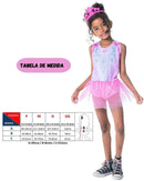 Fantasia Feminina Bailarina com Tiara Infantil Curta Carnaval Escolar Dia das Crianças Megalomania