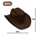 Chapéu Cowboy Marrom Boiadeiro Country Vaquejada Fazenda Festa Peão Rodeio