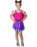 Fantasia Infantil Fada Borboleta Rosa Com Asa e Tutu Menina Feminina Carnaval Dia das Crianças Cosplay Megalomania