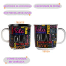 Caneca Cerâmica 350ml Tom Frases Motivacionais Saudações Café Leite Chá Presente Ponto Criativo