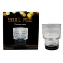 Caneca Caveira Skul Mug Base Preta 3D Vidro Fosco 500ML Churrasco Chopp Pai Presente Decoração Megalomania