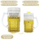 Caneca Chopp Térmica Cerveja Ice Beer Presente Namorados Frase Ocupado Até o Dia Acabar Megalomania