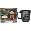 Caneca Buck Attack On Titan Eren Tatakae Anime Cerâmica 400ml Café Leite Presente Megalomania
