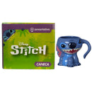 Caneca Stitch 3d 250ml Café Chá Azul Orelha Alça Disney Presente Desenho Café Porta Lapis Decorativa Presente Família Amigos