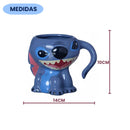 Caneca Stitch 3d 250ml Café Chá Azul Orelha Alça Disney Presente Desenho Café Porta Lapis Decorativa Presente Família Amigos