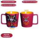 Caneca Buck Monkey D. Luffy One Piece 400ML Anime Cerâmica Presente Geek Amigos Café Chá Leite