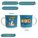 Caneca Sonic Tails Amy Knuckles Azul Amarelo Game Sega 350ml Café Leite Chá Desenho Presente