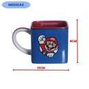 Caneca Cubo 300ml Super Mario Game Nintendo Café Leite Chá Cerâmica Presente Gamer Amigos Família