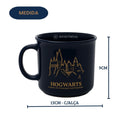 Caneca Harry Potter Hogwarts 350ML Saga Bruxo Cerâmica café Leite Presente