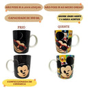 Caneca Mágica Mickey Mouse 300ml Cerâmica Emoji Minnie Walt Disney Store Café Presente Criança Ponto Criativo