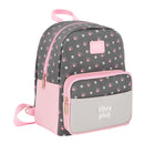 Mini Mochila Meow Power Bolsa Juvenil Menina Passeio Estilosa Compacta Moderna Leve Ponto Criativo