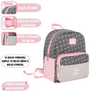 Mini Mochila Meow Power Bolsa Juvenil Menina Passeio Estilosa Compacta Moderna Leve Ponto Criativo