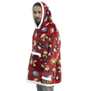 Cobertor Com Mangas Harry Potter Icons Oversized Hoodie Vermelho Juvenil Peluciado Inverno Presente Megalomania