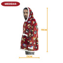 Cobertor Com Mangas Harry Potter Icons Oversized Hoodie Vermelho Juvenil Peluciado Inverno Presente Megalomania