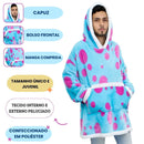 Cobertor Com Mangas Hoodie Juvenil Sulley Monstros S.A Inverno Quente Peluciado Presente Megalomania