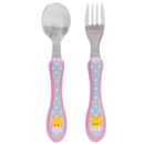 Kit Talher Bebê Introdução Alimentar Infantil Garfo + Colher Girafinha Buba Megalomania