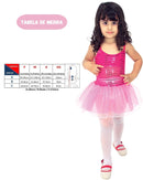 Fantasia Infantil Bailarina Dança Espetáculo Menina Saia Criança Lantejoula Festa