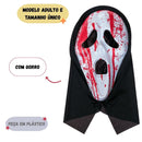 Máscara Adulto Filme Pânico Sangue Halloween Capuz Monstro Terror Caveira Festa Fantasia