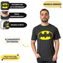 Camiseta Unissex Dc Comics Logo Batman Preto Adulto Geek Presente Super Heroi História em Quadrinhos