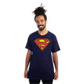 Camiseta Unissex Símbolo Superman Azul Adulto Dc Comics Liga Da Justiça Super Herói Geek Nerd Presente Pai