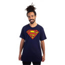 Camiseta Unissex Símbolo Superman Azul Adulto Dc Comics Liga Da Justiça Super Herói Geek Nerd Presente Pai