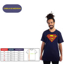 Camiseta Unissex Símbolo Superman Azul Adulto Dc Comics Liga Da Justiça Super Herói Geek Nerd Presente Pai