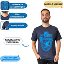 Camiseta Unissex Casas Brasão Corvinal Azul Harry Potter Nerd Geek Presente Piticas