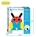 Jogo Educativo Infantil Forma Bichos Nig Brinquedos Peças Nig
