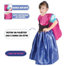 Fantasia Infantil Princesa Anna Frozen Gelo Inverno Disney Luxo Neve Festa Ponto Criativo