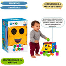 Brinquedo de Encaixe Paki Cubo Com 9 Formas Cubo Bebê Criança Educacional Coordenação Motora