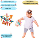 Chocalho Com Mordedor Flexível Macio Divertido Space Ball Bebê Interativo Seguro Brinquedo Buba Megalomania