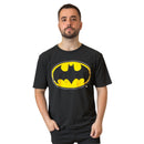 Camiseta Unissex Adulto Logo Batman Preta DC Comics Presente Geek Nerd Super Heroi Piticas Oficial