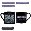 Caneca Quadrada Chibi Sasuke Club Naruto Anime 220ML Café Presente Colecionável Geek Ponto Criativo