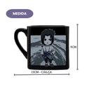 Caneca Quadrada Chibi Sasuke Club Naruto Anime 220ML Café Presente Colecionável Geek Ponto Criativo