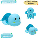 Brinquedo de Banho Tartaruga Azul Rosa Bebê Banheira Piscina Infantil Criança Diversão Megalomania
