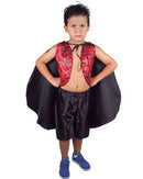 Fantasia Dracula Infantil Menino Criança Morcego Colete Calça Capa Halloween Festa Carnaval