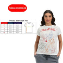 Camiseta Baby Look Looney Tunes Branco Desenho Animado Adulto Feminino Exclusivo