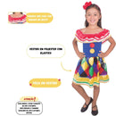 Fantasia Infantil Palhacinha Menina Vestido Circo Diversão Criança Festa Carnaval
