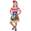 Fantasia Infantil Palhacinha Menina Vestido Circo Diversão Criança Festa Carnaval