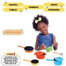 Brinquedo Kit Cozinha Infantil Panelinhas Talheres 9 Peças Menina Faz de Conta Criança Chef Ponto Criativo