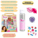 Kit Beauty Fashion Make Gel Glitter Infantil Maquiagem Lip balm Dia Das Crianças 11 Tatuagens
