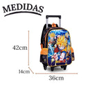Mochila de Rodinha Dragon Ball Z Infantil Escolar Goku Menino Anime Dragon Ball Super Saiyajin Oficial Clio Megalomania