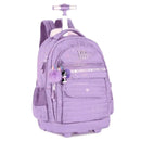 Kit Mochila Carrinho Holográfica Rebecca Bonbon Lilás Estojo Box Juvenil Escolar Feminino Meninas Clio Megalomania